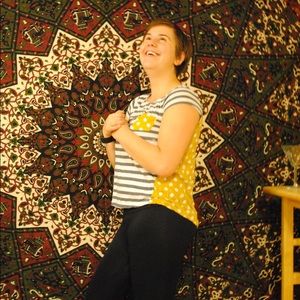 Polka dot striped tee